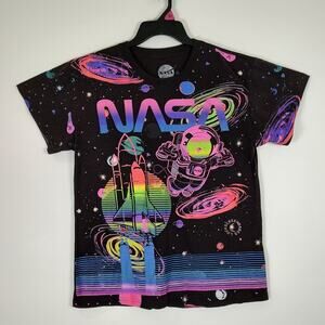 NASA Lockscreen Babes galaxy all over print streetwear tshirt mens Large